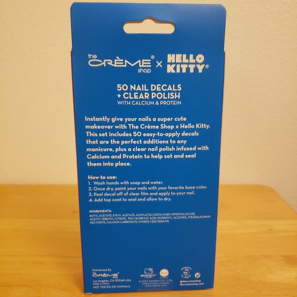 Hello Kitty Lip Smacker + Créme Shop x Hello Kitty Nail Decals & Clear Polish - Picture 10 of 12